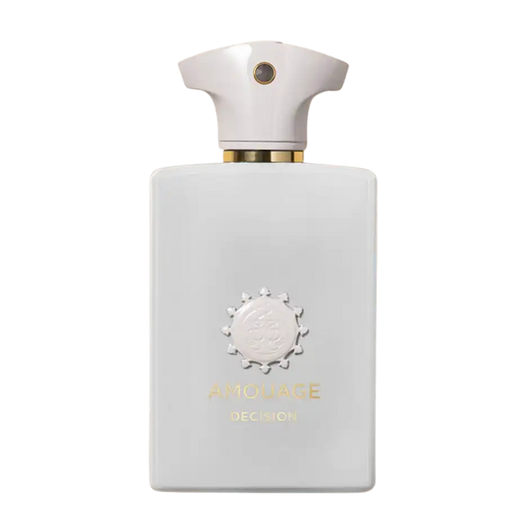 parfum Amouage Decision, vue de face sur fond uni
