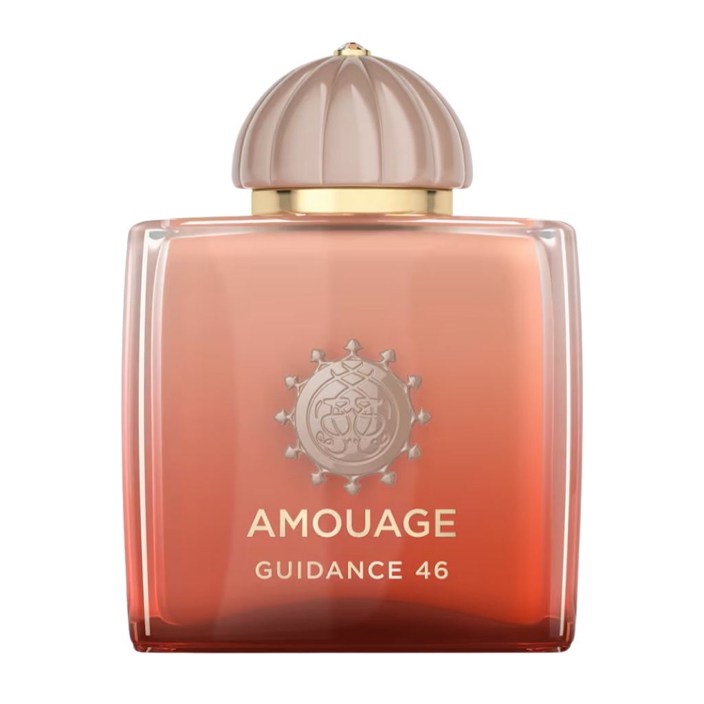 parfum Amouage Guidance 46, vue de face sur fond uni