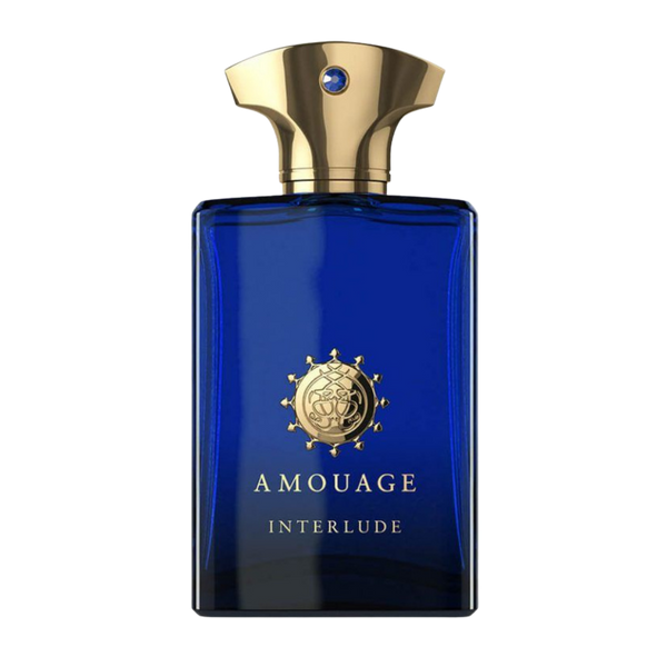 parfum Amouage Interlude, vue de face sur fond uni