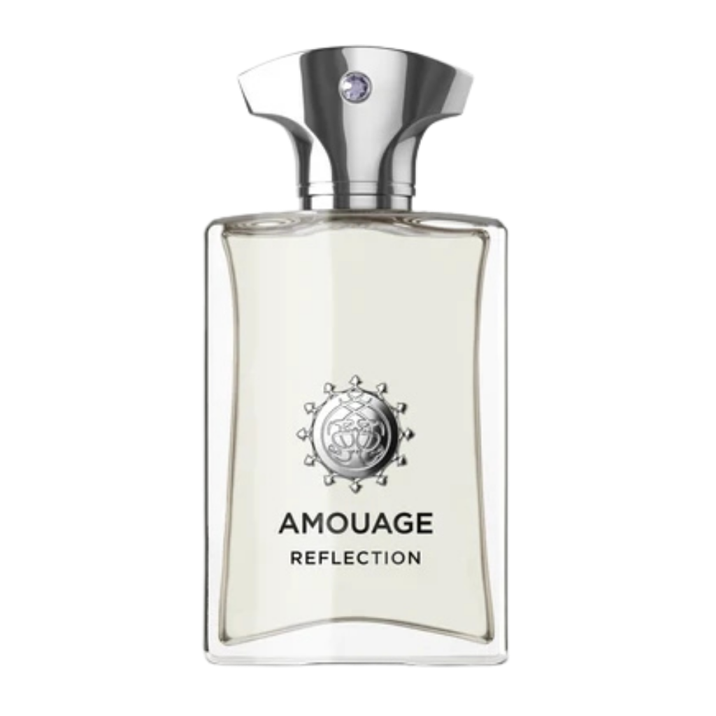 parfum Amouage Reflection, vue de face sur fond uni