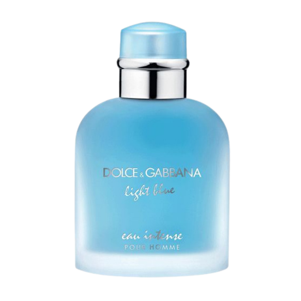 parfum Dolce & Gabbana Light Blue Intense, vue de face sur fond uni