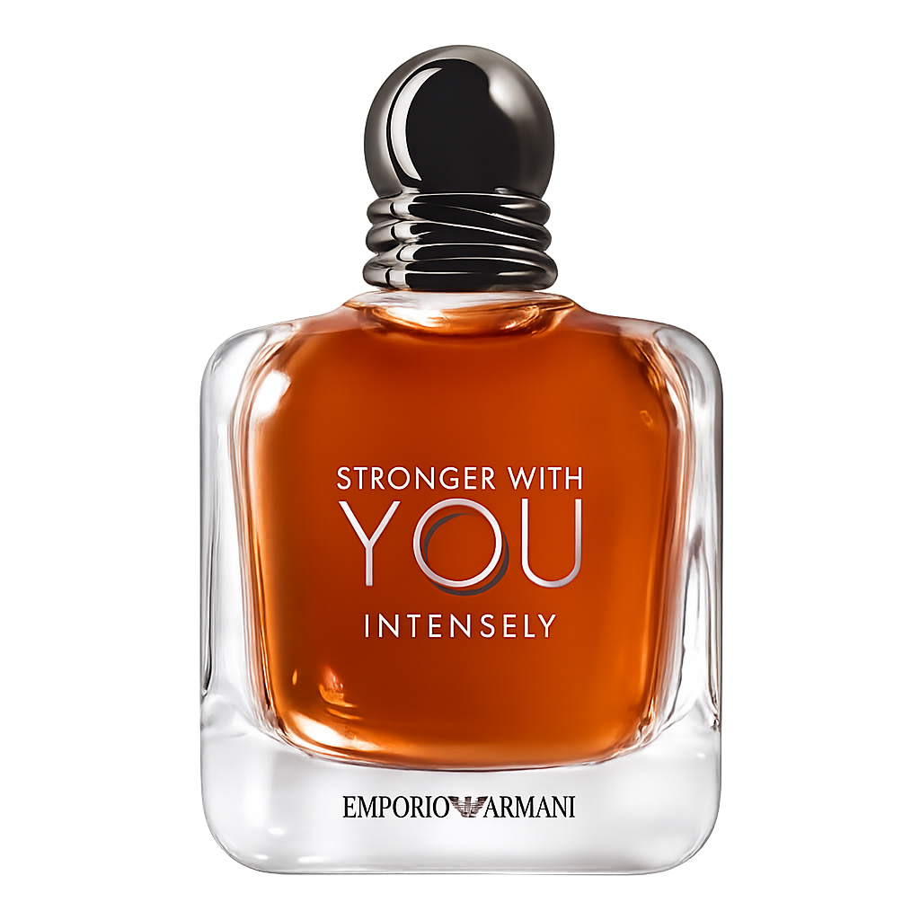 parfum Giorgio Armani Stronger With You, vue de face sur fond uni