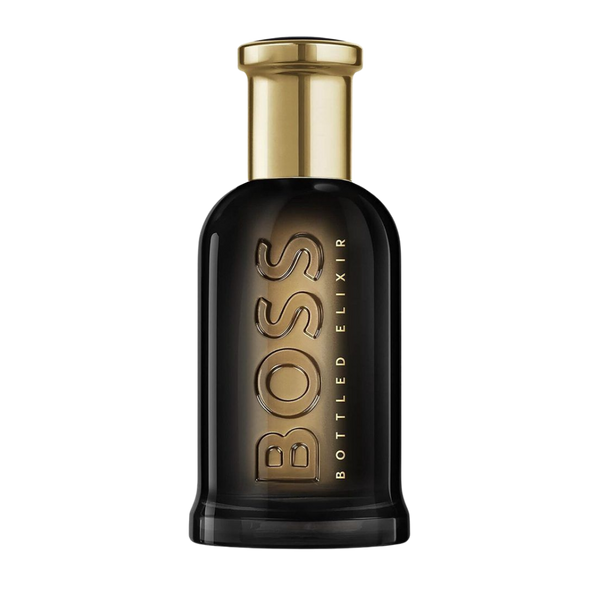parfum Hugo Boss Bottled Elixir, vue de face sur fond uni