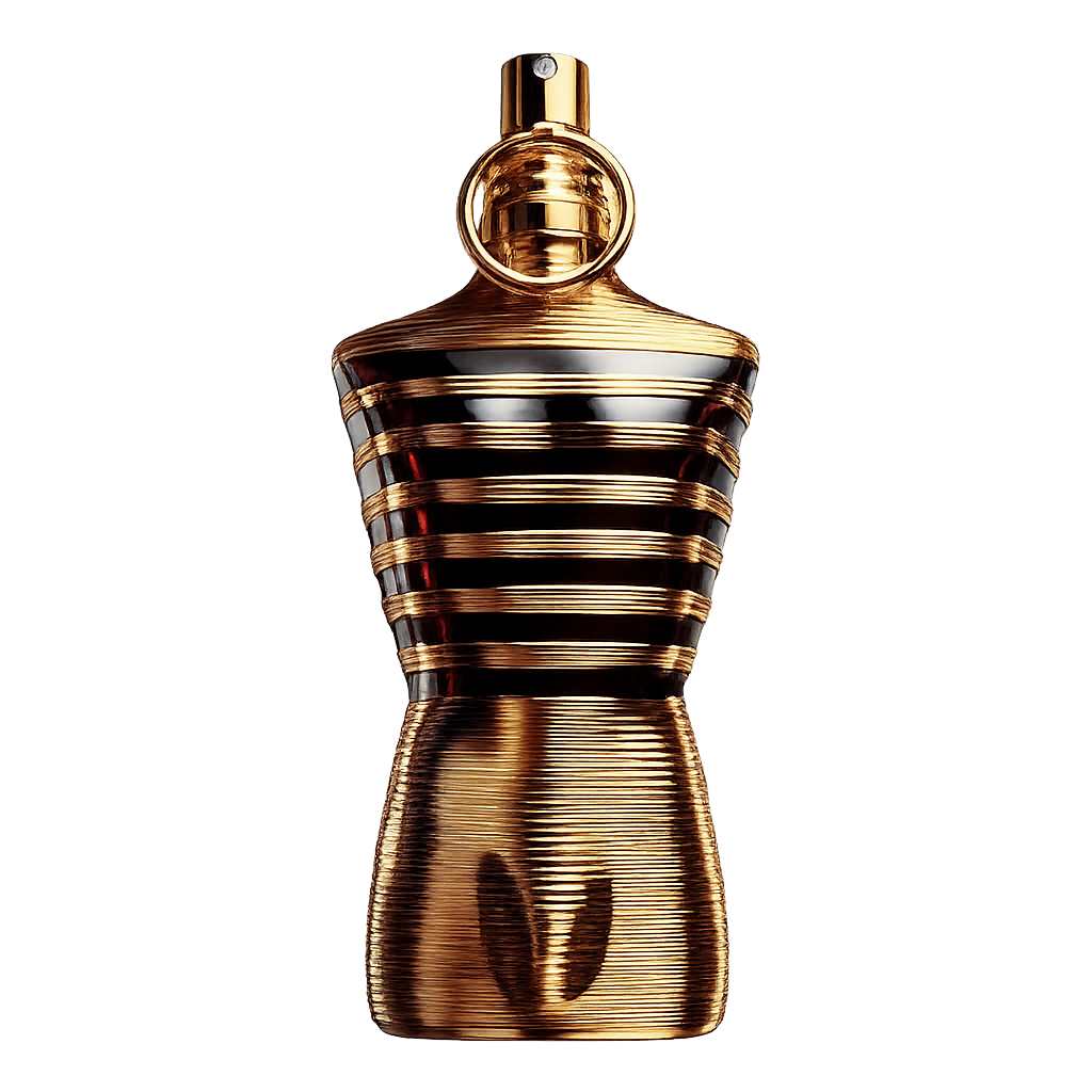 parfum Jean Paul Gaultier Le Male Elixir, vue de face sur fond uni