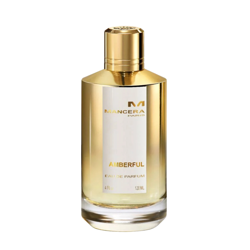 parfum Mancera Amberful, vue de face sur fond uni