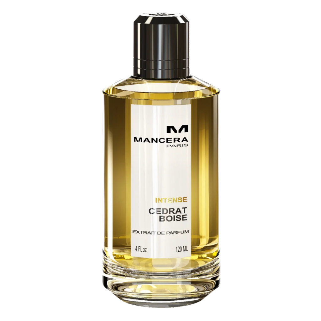 parfum Mancera Cédrat Boisé Intense, vue de face sur fond uni