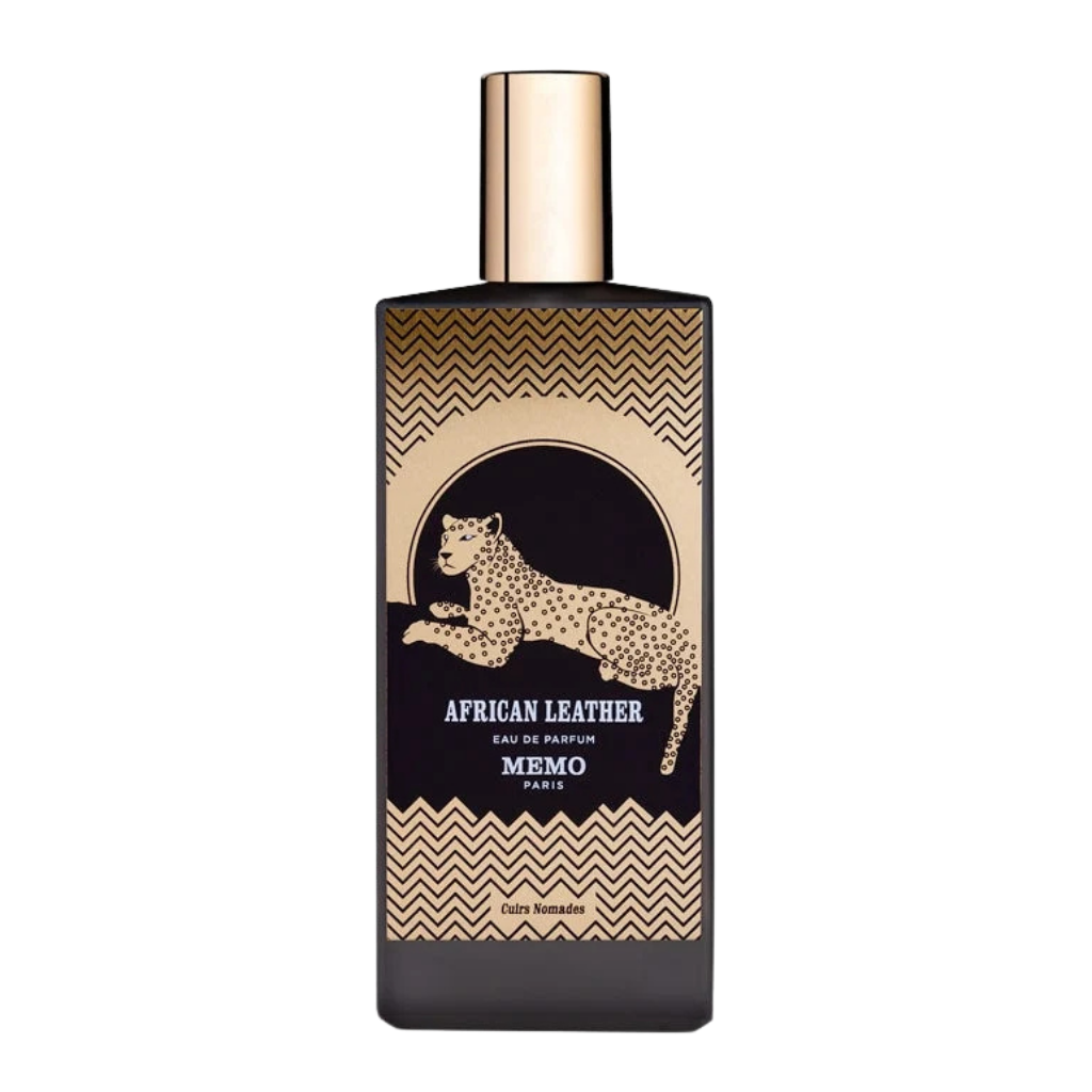 parfum Memo African Leather, vue de face sur fond uni