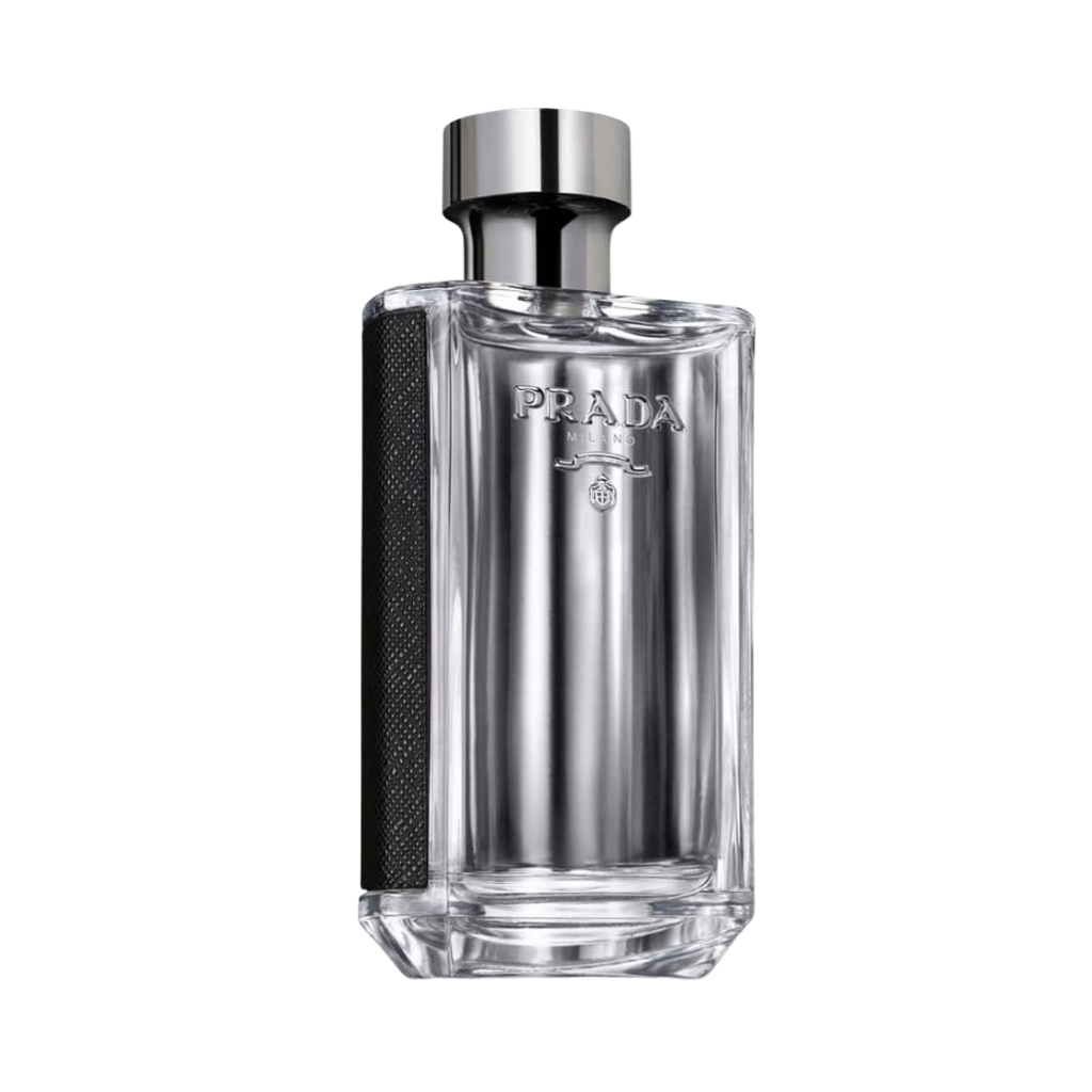 parfum Prada Homme EDT, vue de face sur fond uni