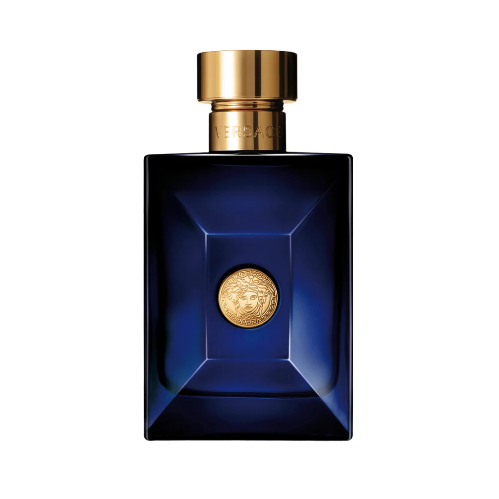 parfum Versace Dylan Blue, vue de face sur fond uni
