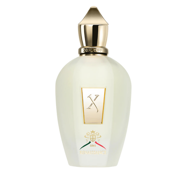 parfum Xerjoff Renaissance, vue de face sur fond uni
